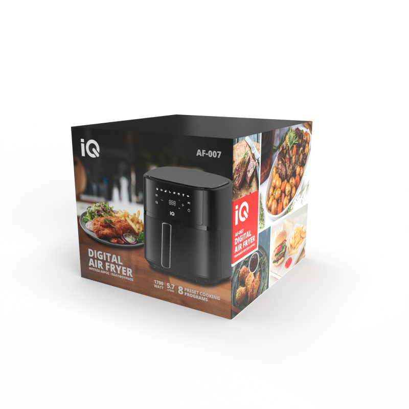 IQ AF-007 Φριτέζα Αέρος με Αποσπώμενο Κάδο 5.7lt 1700W Μαύρη IQ AF-007 Φριτέζα Αέρος με Αποσπώμενο Κάδο 5.7lt 1700W Μαύρη